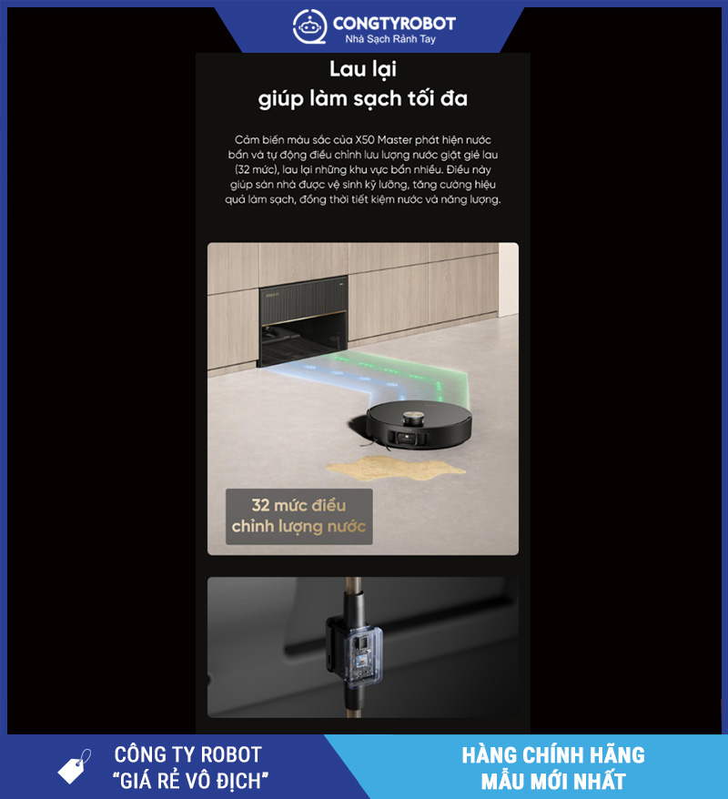 Dreame X50 Master Robot hút bụi lau nhà – Bản Quốc Tế
