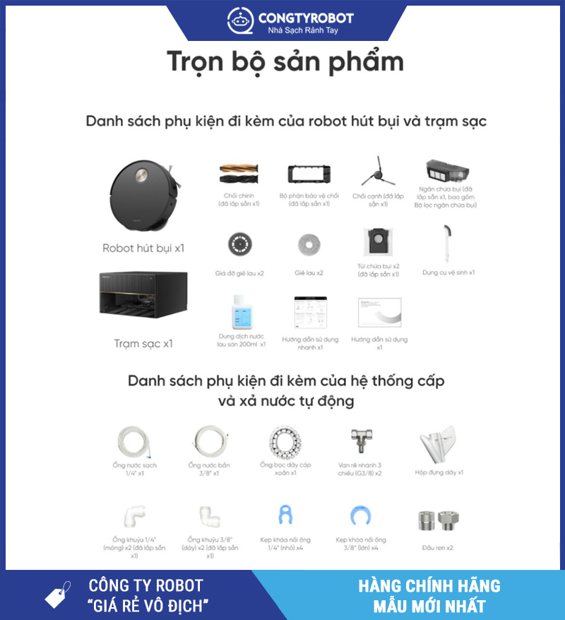 Dreame X50 Master Robot hút bụi lau nhà – Bản Quốc Tế