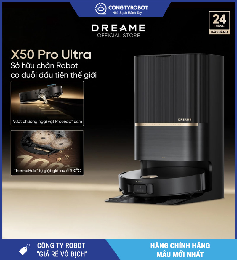 Dreame X50 Pro Ultra Robot hút bụi lau nhà – Bản Quốc Tế