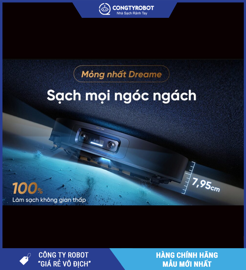 Dreame X60 Master Đen - Robot Hút Bụi Lau Nhà