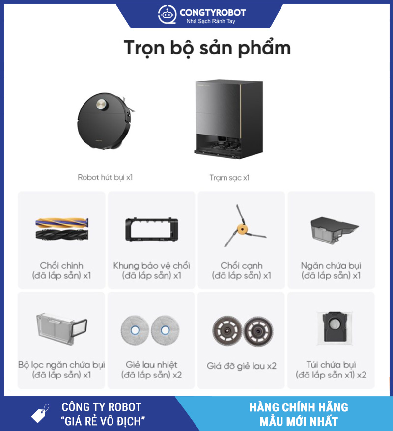 Robot hút bụi lau nhà Dreame X60 Ultra – Bản Quốc Tế