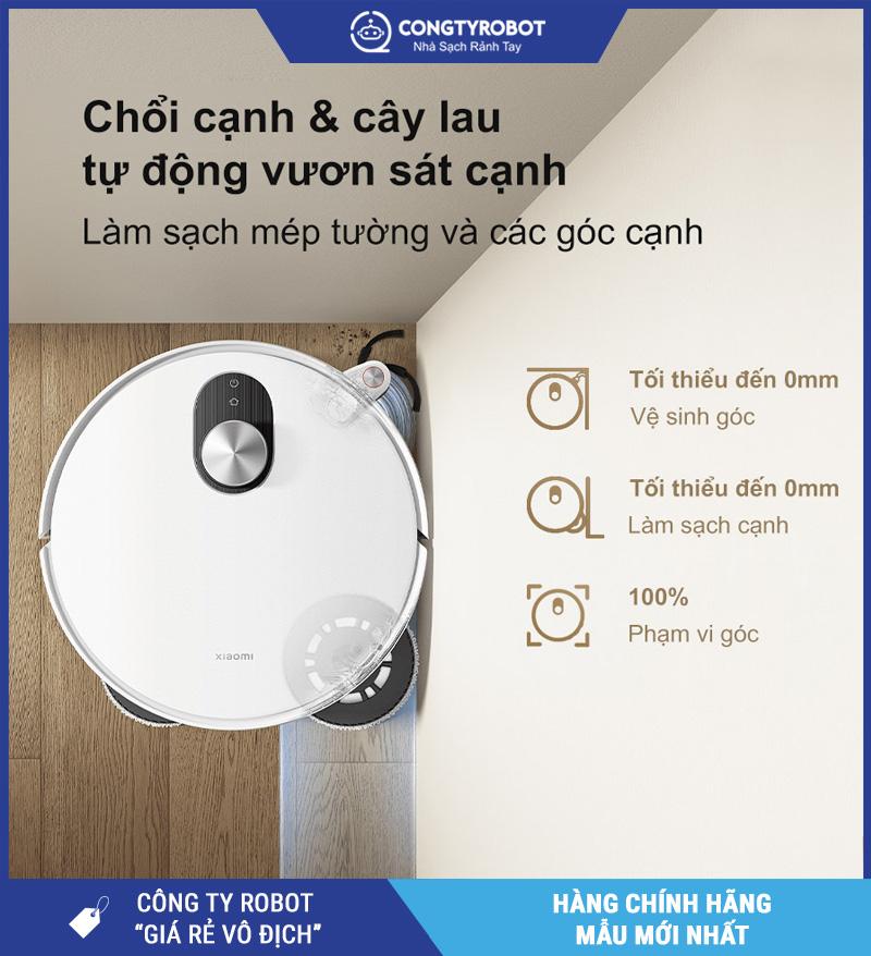 Robot hút bụi lau nhà Xiaomi Vacuum 5 Trắng – Bản Quốc Tế