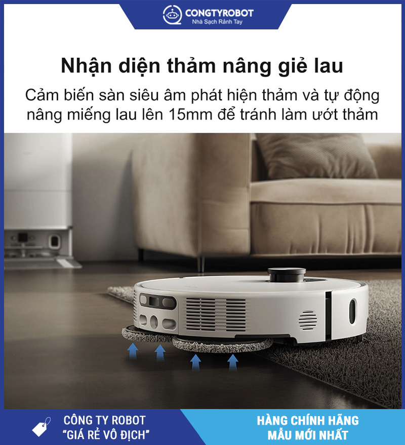 Robot hút bụi lau nhà Xiaomi Vacuum 5 Trắng – Bản Quốc Tế