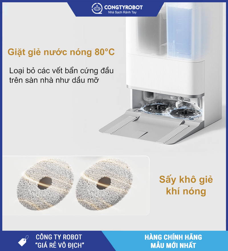 Robot hút bụi lau nhà Xiaomi Vacuum 5 Trắng – Bản Quốc Tế