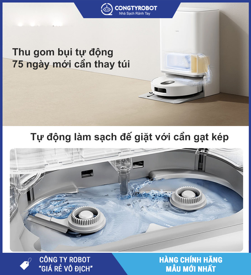 Robot hút bụi lau nhà Xiaomi Vacuum 5 Trắng – Bản Quốc Tế