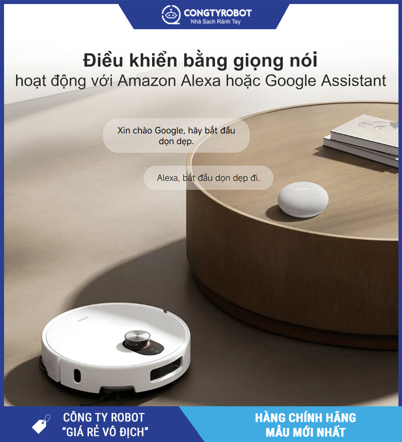 Robot hút bụi lau nhà Xiaomi Vacuum 5 Trắng – Bản Quốc Tế