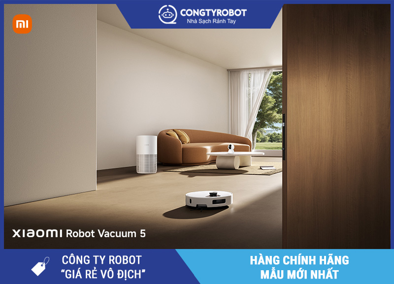 Robot hút bụi lau nhà Xiaomi Vacuum 5 Trắng – Bản Quốc Tế