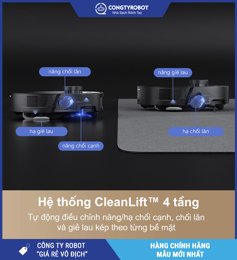 Mova Z50 Ultra Đen - Robot hút bụi lau nhà