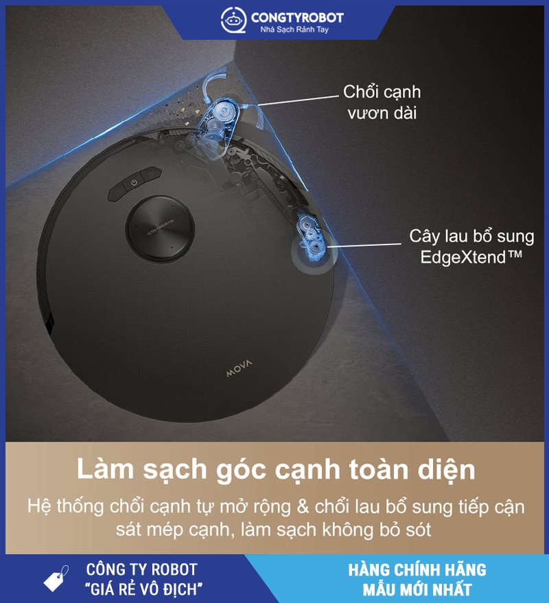 Mova Z50 Ultra Đen - Robot hút bụi lau nhà