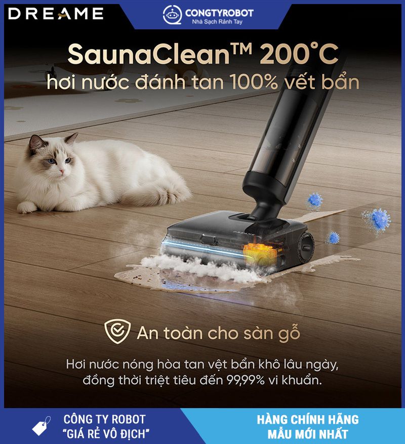 Dreame H16 Steam - Máy Hút Bụi Lau Nhà Cầm Tay