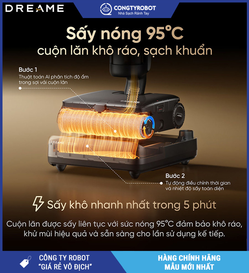 Dreame H16 Steam - Máy Hút Bụi Lau Nhà Cầm Tay