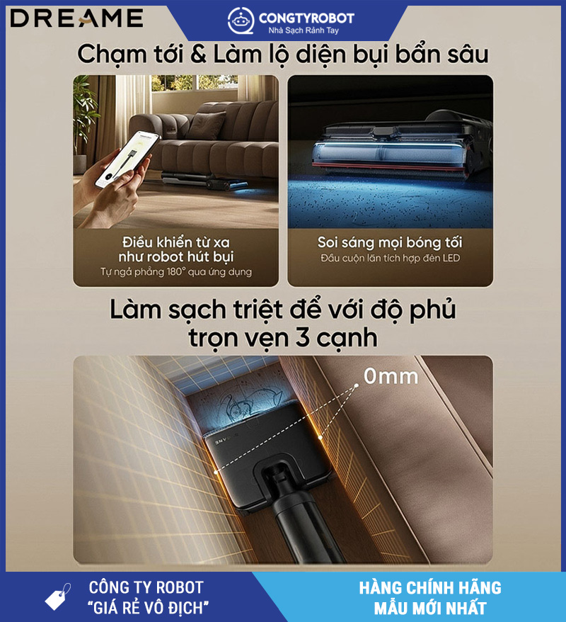 Dreame H16 Steam - Máy Hút Bụi Lau Nhà Cầm Tay