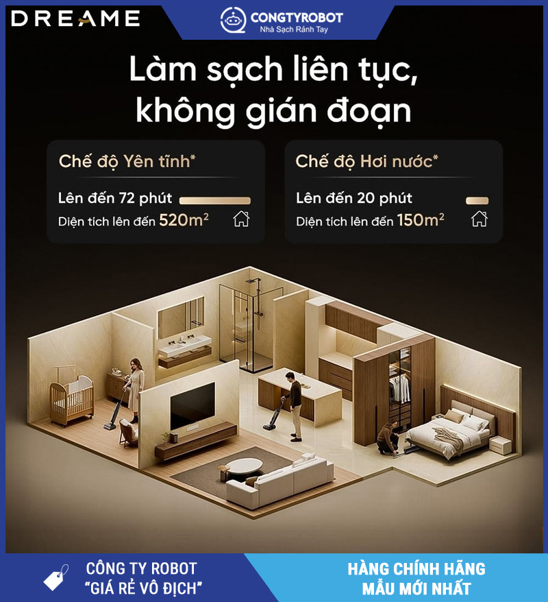 Dreame H16 Steam - Máy Hút Bụi Lau Nhà Cầm Tay