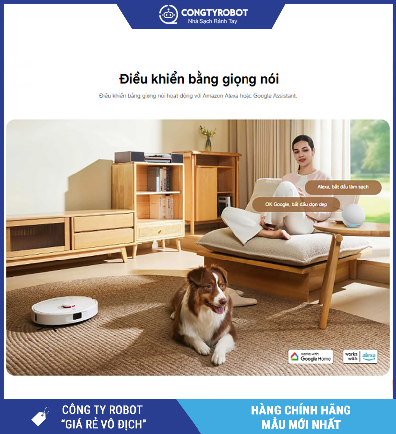 Xiaomi H50 Trắng - Robot Hút Bụi Lau Nhà Thông Minh