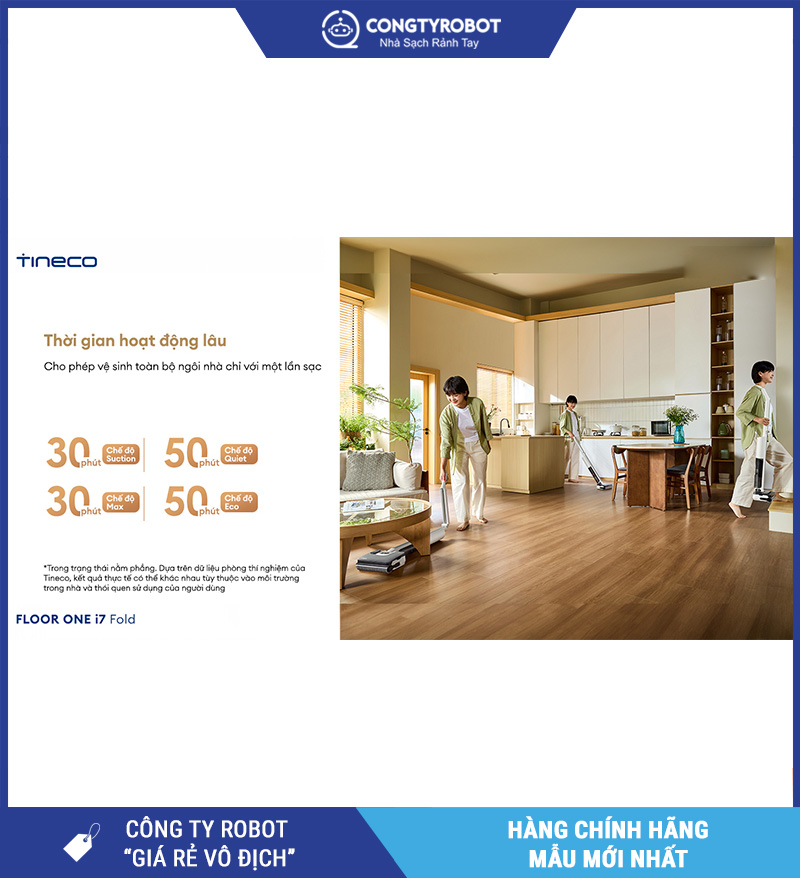 Tineco Floor One i7 Fold - Máy hút bụi lau nhà cầm tay