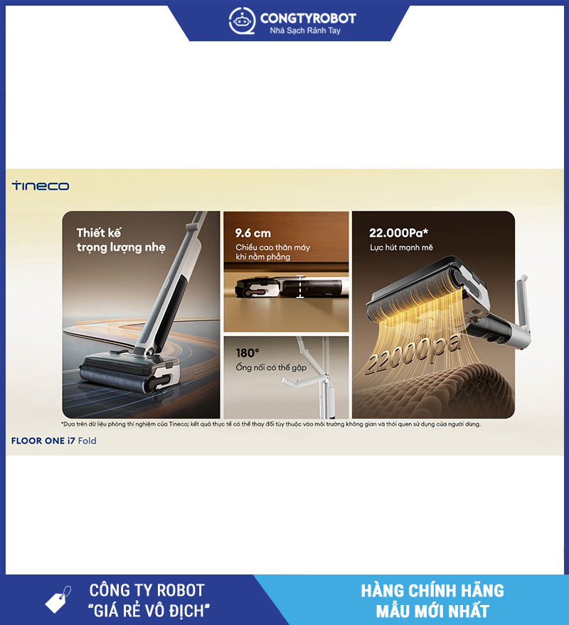 Tineco Floor One i7 Fold - Máy hút bụi lau nhà cầm tay