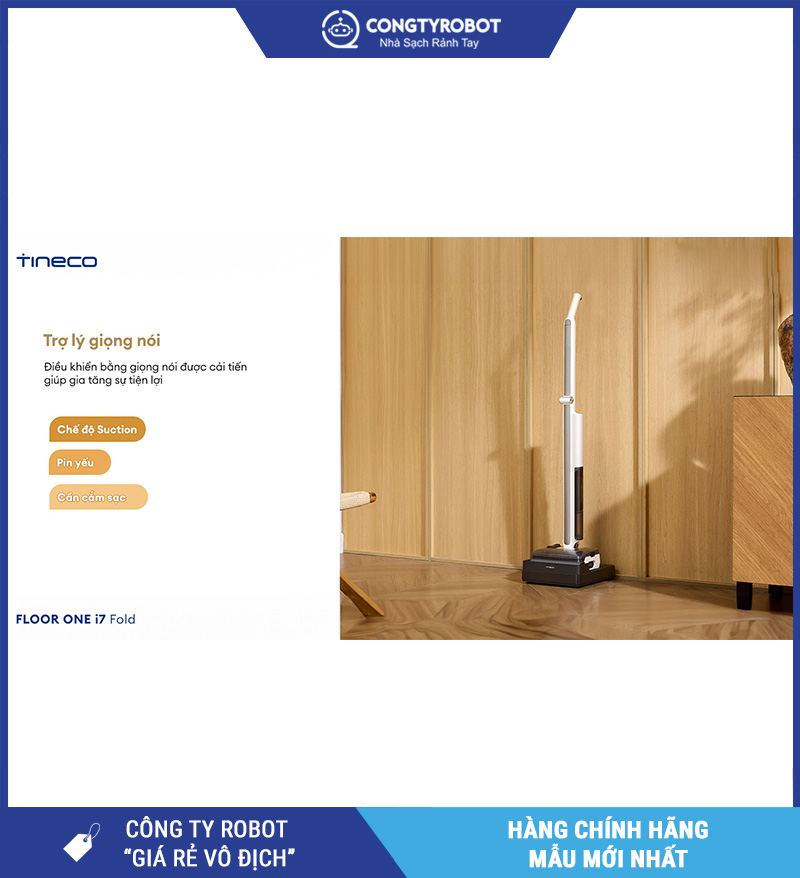Tineco Floor One i7 Fold - Máy hút bụi lau nhà cầm tay