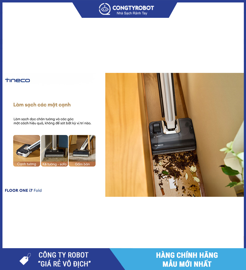 Tineco Floor One i7 Fold - Máy hút bụi lau nhà cầm tay
