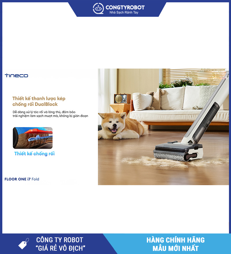 Tineco Floor One i7 Fold - Máy hút bụi lau nhà cầm tay