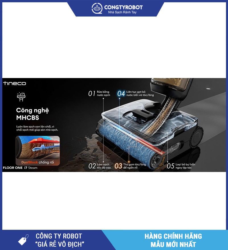 Tineco Floor One i7 Steam - Máy hút bụi lau sàn khô ướt