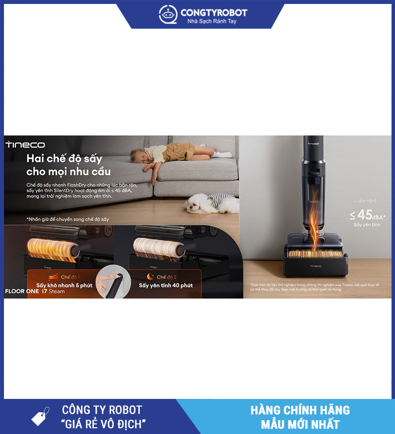 Tineco Floor One i7 Steam - Máy hút bụi lau sàn khô ướt