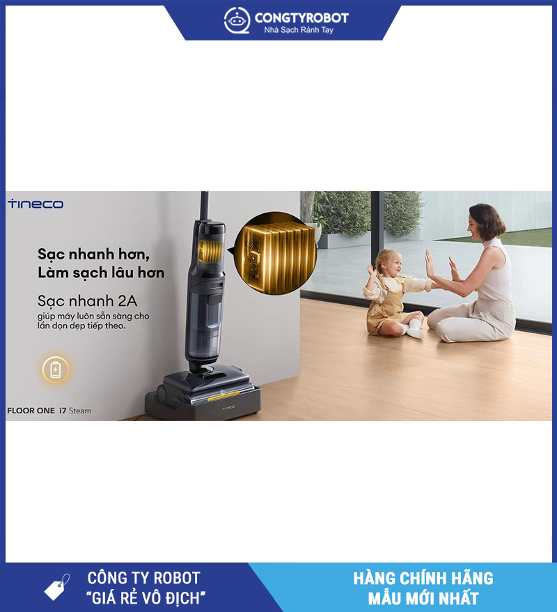 Tineco Floor One i7 Steam - Máy hút bụi lau sàn khô ướt