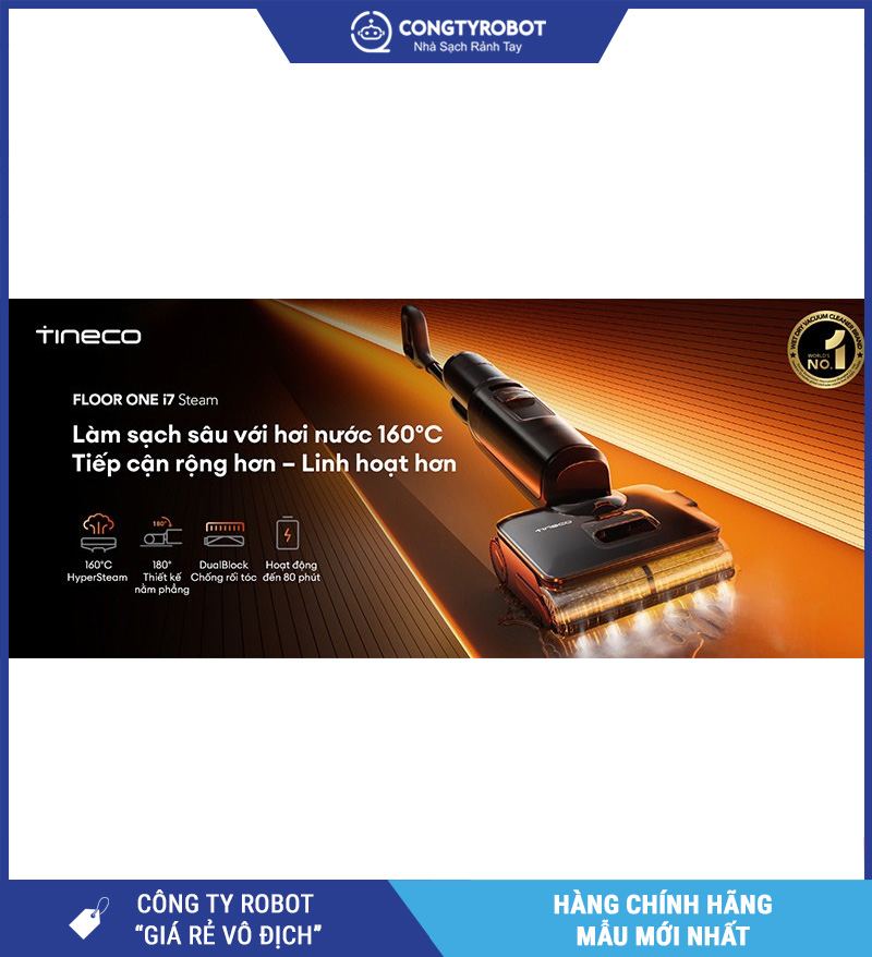Tineco Floor One i7 Steam - Máy hút bụi lau sàn khô ướt