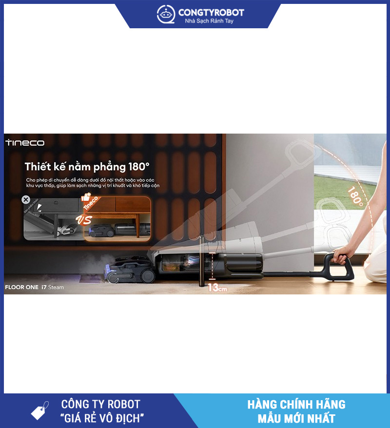 Tineco Floor One i7 Steam - Máy hút bụi lau sàn khô ướt