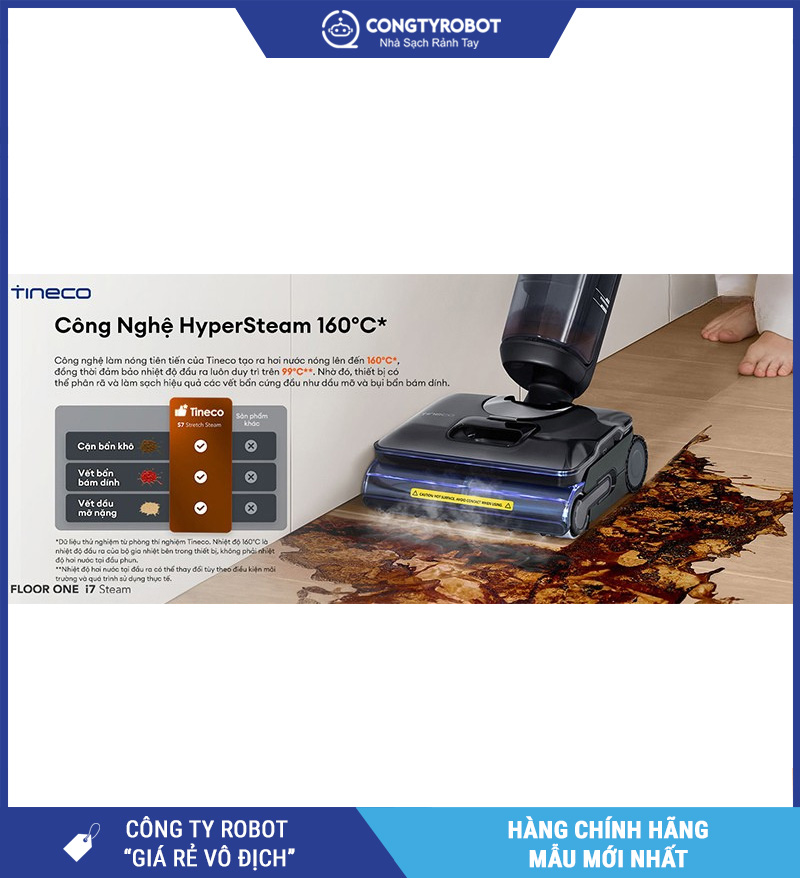 Tineco Floor One i7 Steam - Máy hút bụi lau sàn khô ướt