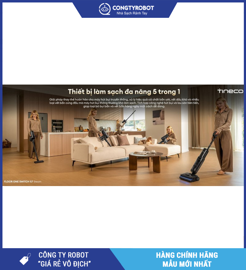 Tineco Floor One Switch S7 Steam - Máy hút bụi lau sàn khô ướt