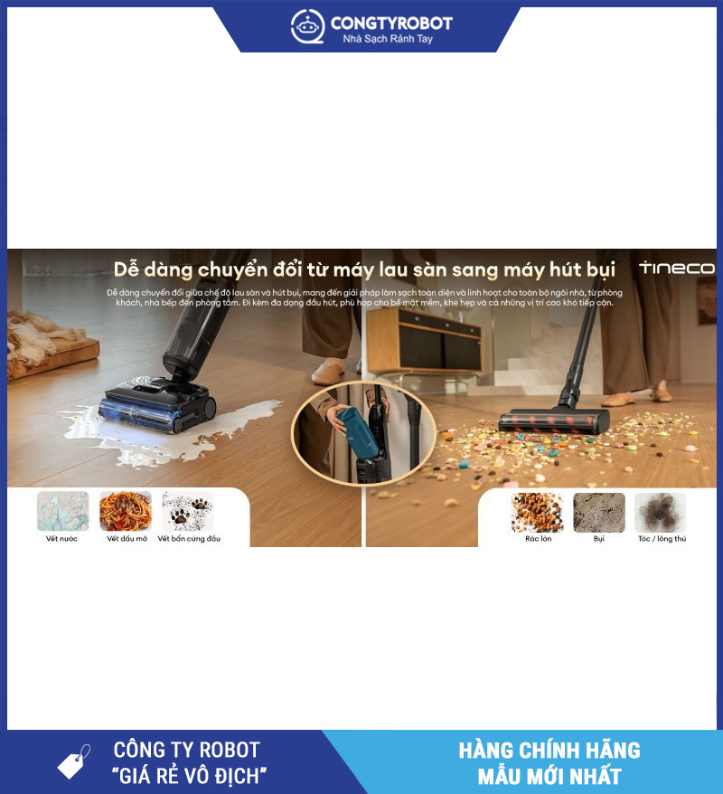 Tineco Floor One Switch S7 Steam - Máy hút bụi lau sàn khô ướt