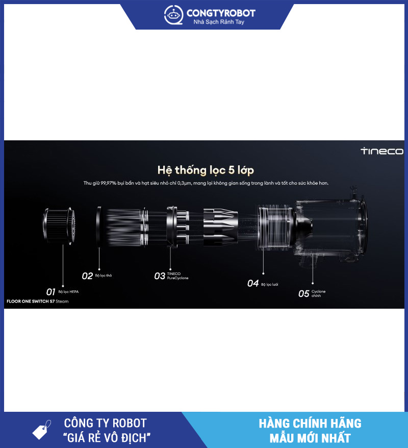 Tineco Floor One Switch S7 Steam - Máy hút bụi lau sàn khô ướt