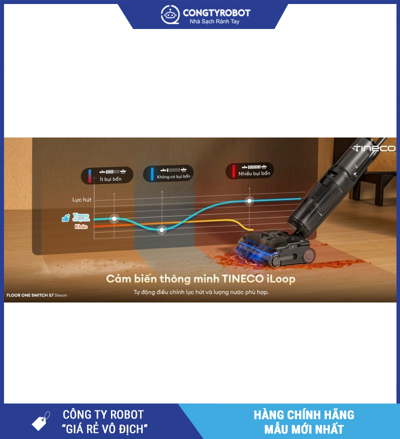 Tineco Floor One Switch S7 Steam - Máy hút bụi lau sàn khô ướt