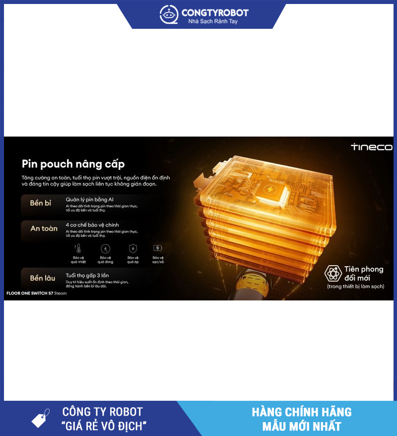 Tineco Floor One Switch S7 Steam - Máy hút bụi lau sàn khô ướt